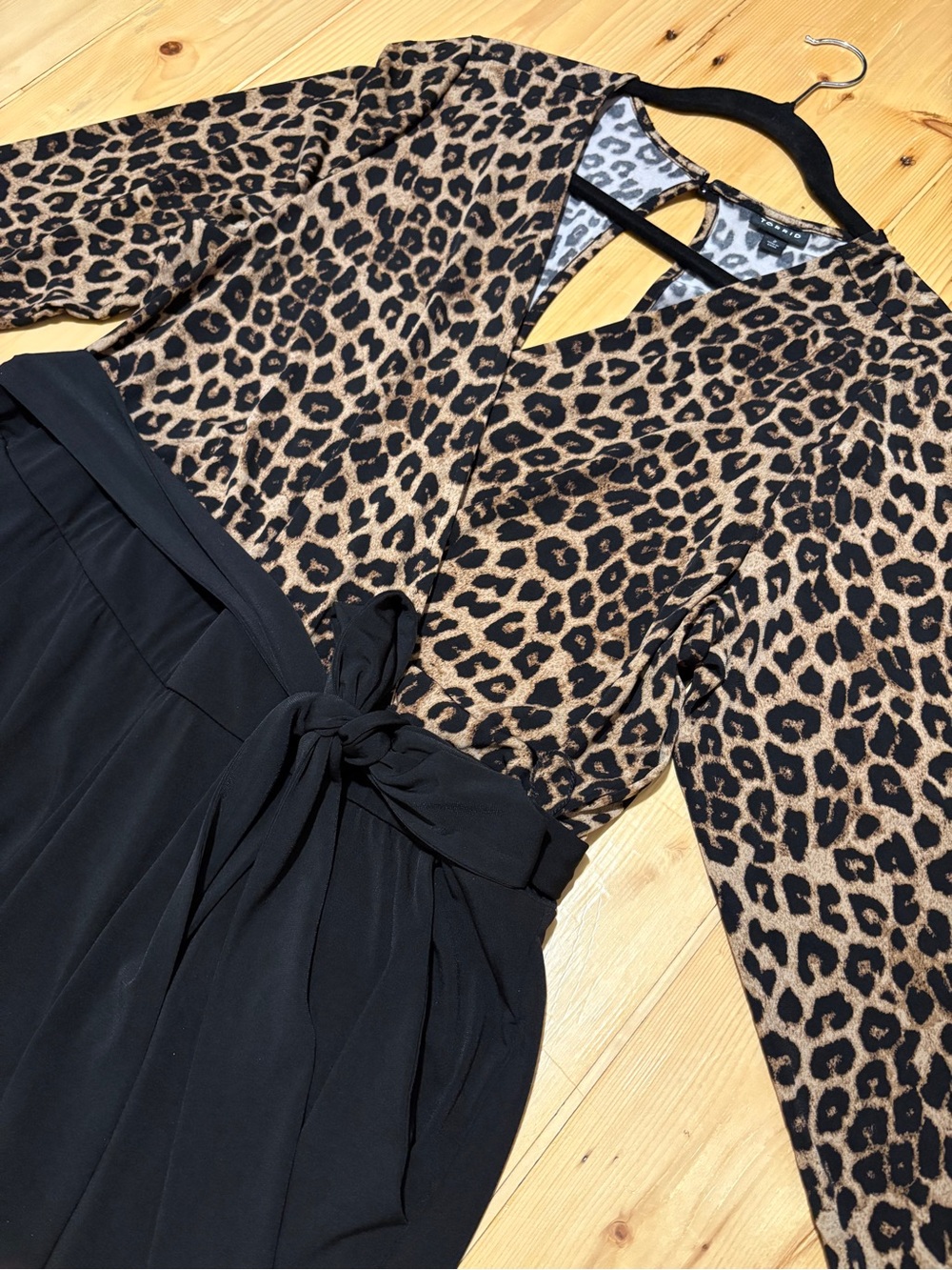 Torrid Cheetah/ Black Capri Jumpsuit